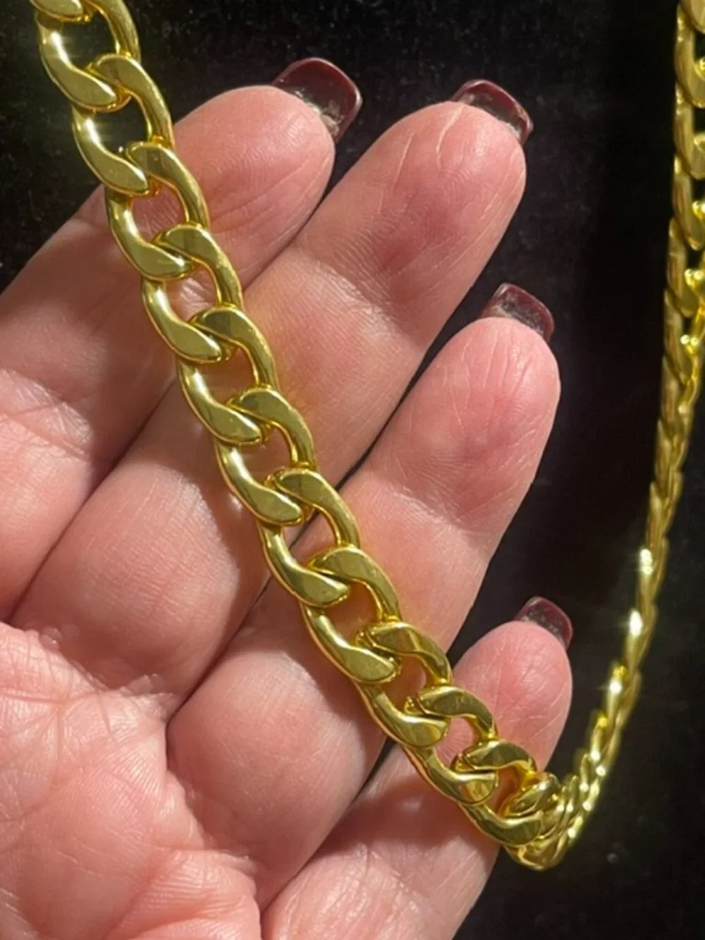 18KGP New Large Chunky Curb Chain 20 